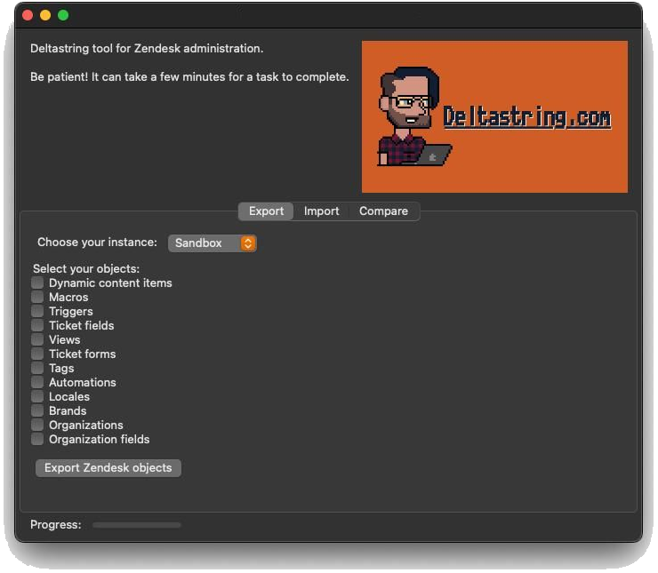 An early desktop build of Deltastring from its BeeWare days.