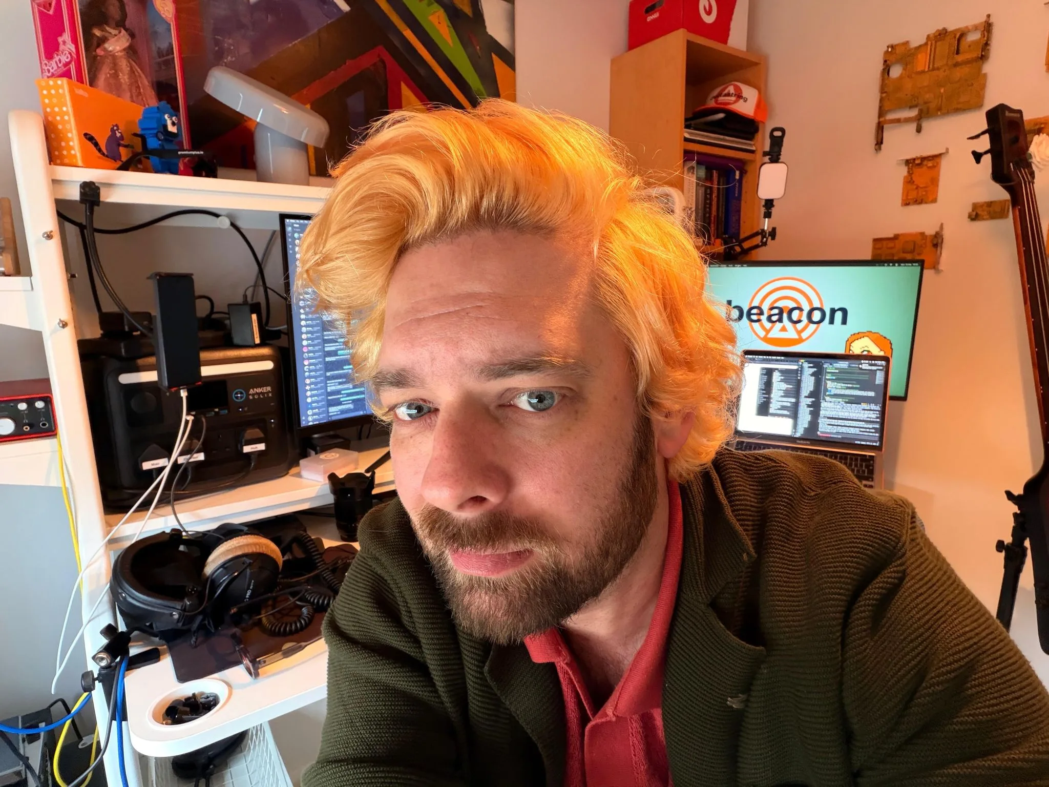 Nico at his desk building Beacon.