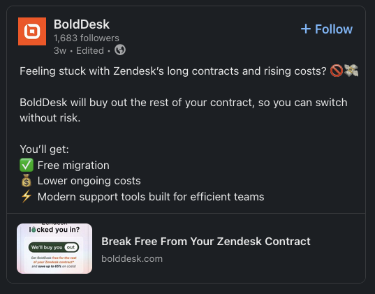 BoldDesk Zendesk attach ad