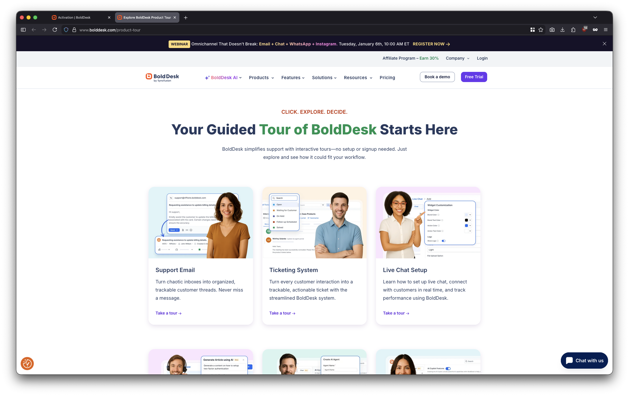 BoldDesk product tour